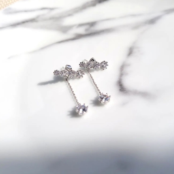 ⚡️BOGO 50% Off⚡️ 4 stones drop earrings - Picture 2 of 3